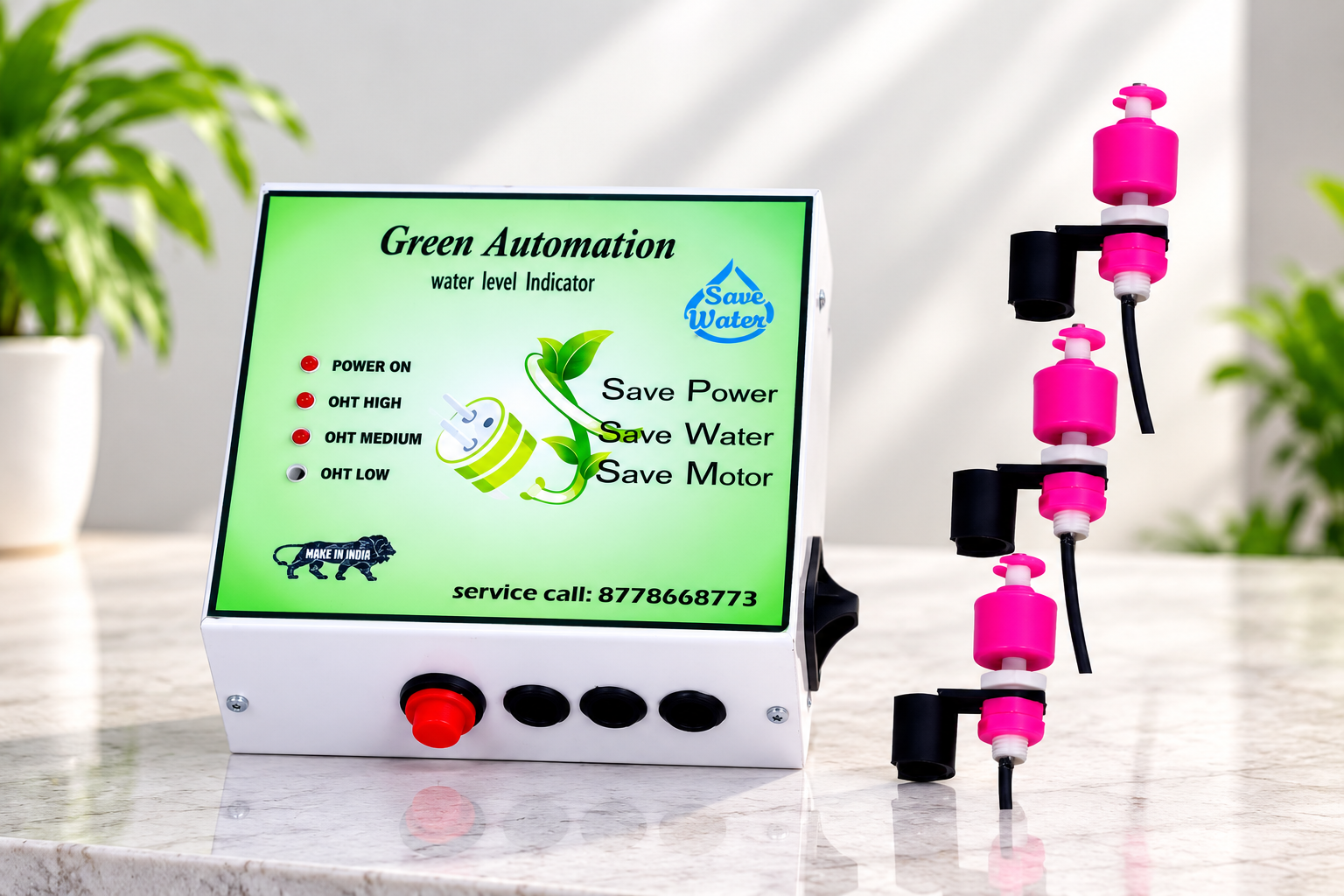 3-LED Water Level Indicator — Green Automation Chennai